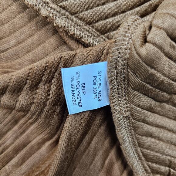 Skies Are Blue Cardigan Womens Medium Brown Open Front Draped Longline Minimal - Picture 6 of 7